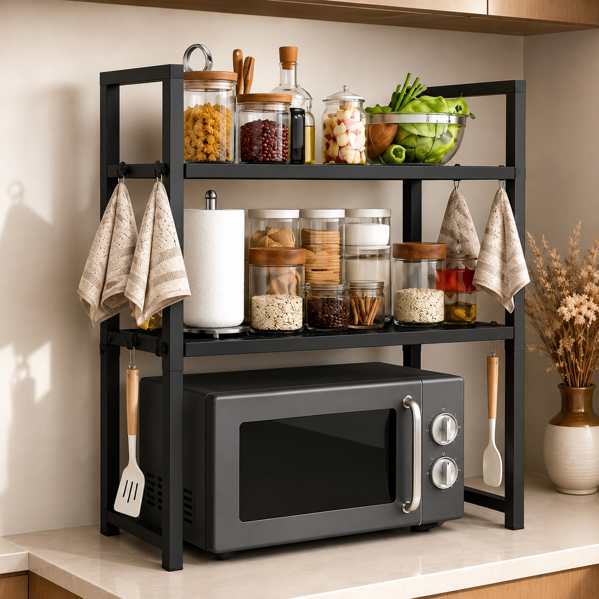 Rack Metálico Multiuso Ajustável para Cozinha - Entrega Grátis