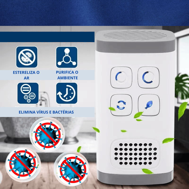Desinfetante Purificador de Ar Elimina Bactérias e Vírus - Até 20M²