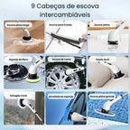 Escova Elétrica de Limpeza 9 em 1 com Cabo Extensor - Entrega Grátis