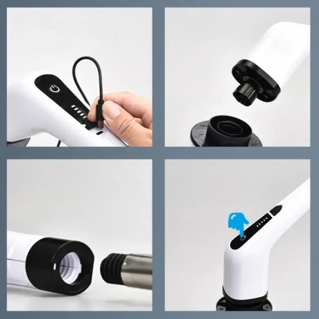 Escova Elétrica de Limpeza 9 em 1 com Cabo Extensor - Entrega Grátis