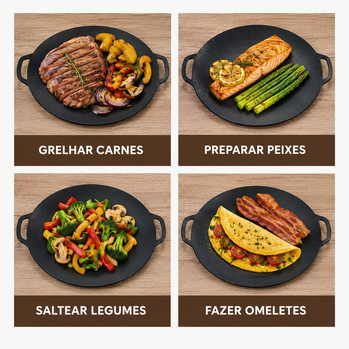Grill Portátil Multiuso Panela com Revestimento Antiaderente - Entrega Grátis