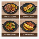 Grill Portátil Multiuso ( Panela com Revestimento Antiaderente)