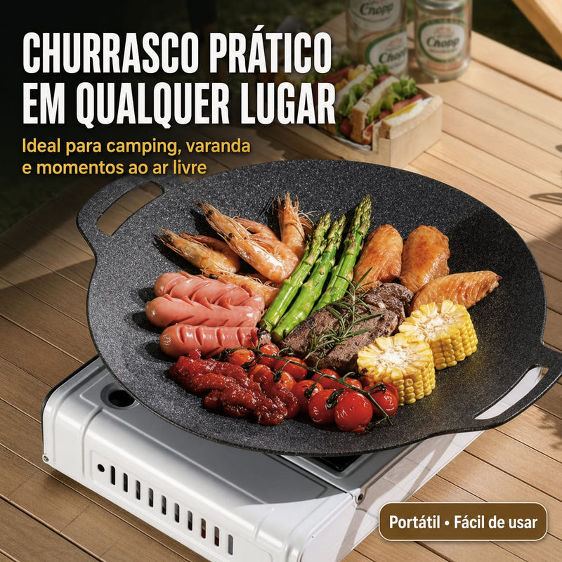 Grill Portátil Multiuso ( Panela com Revestimento Antiaderente)