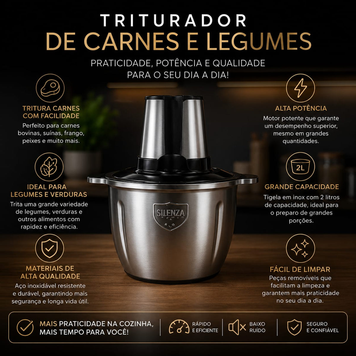 Triturador de Carnes e Legumes - Entrega Grátis