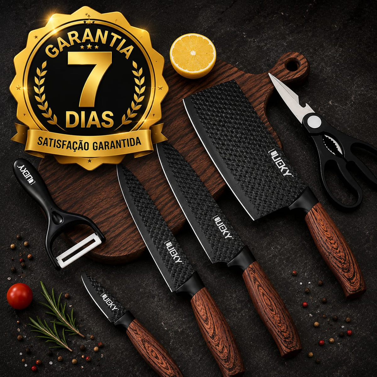 Faqueiro 6 Peças Antiaderente Para Cozinha - Entrega Grátis