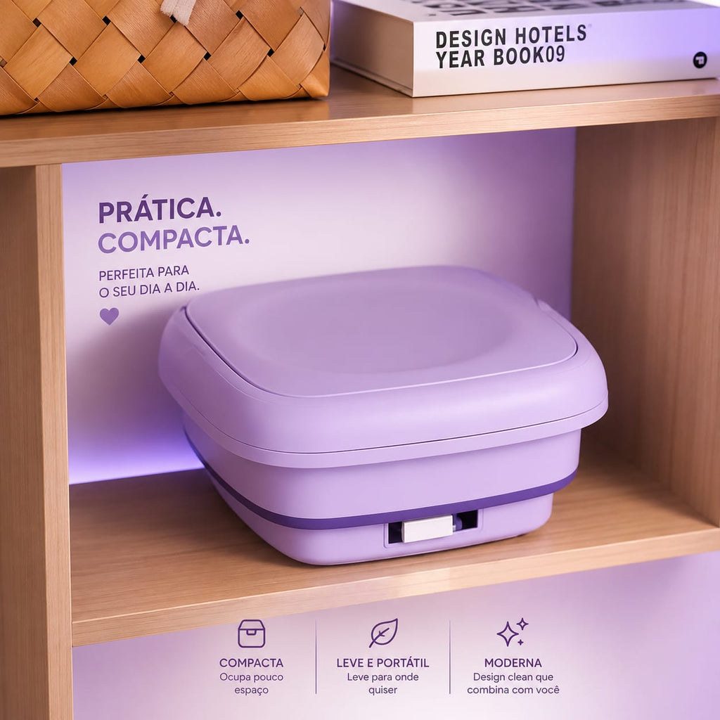 Mini Máquina de Lavar Elétrica Portátil Com Cesto Centrífuga- Entrega Grátis