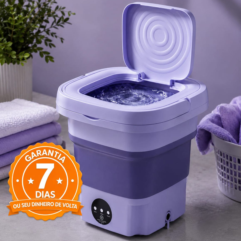 Mini Máquina de Lavar Elétrica Portátil Com Cesto Centrífuga- Entrega Grátis