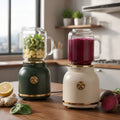 Mini Liquidificador Portátil Estilo Retrô com 10 Lâminas