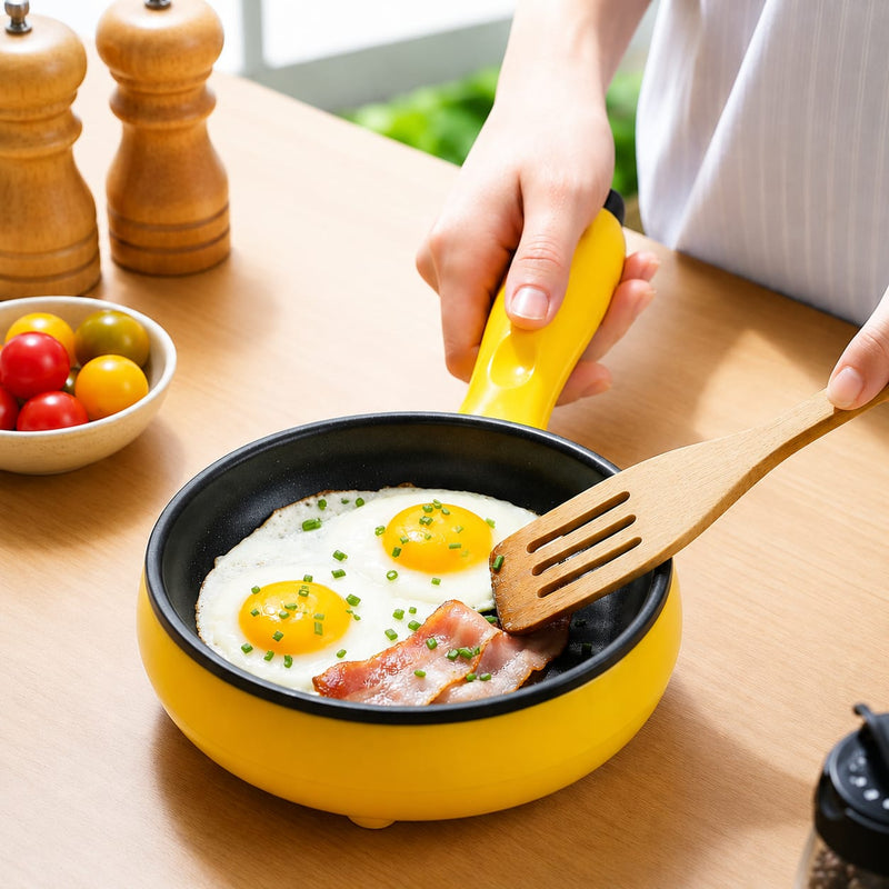 Frigideira Elétrica Antiaderente com Suporte para Cozinhar até 14 ovos