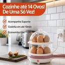 Frigideira Elétrica Antiaderente com Suporte para Cozinhar até 14 ovos