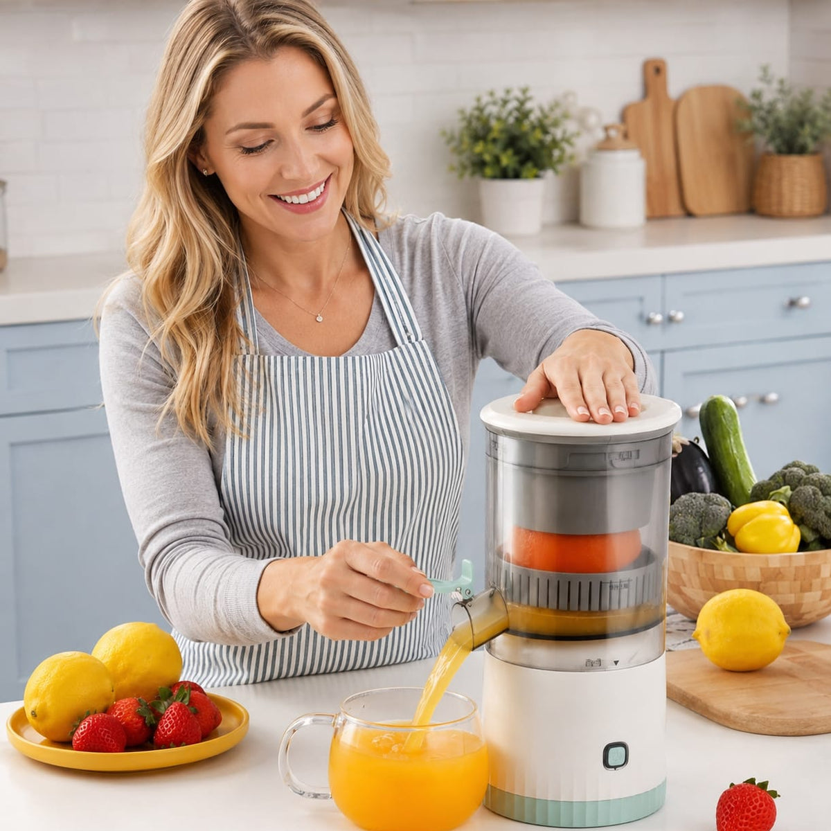 Espremedor De Frutas Elétrico Portátil - Entrega Grátis