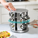 Porta Temperos e Condimentos Giratório em Inox