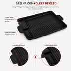 Grelha Coreana Antiaderente Premium - Entrega Grátis