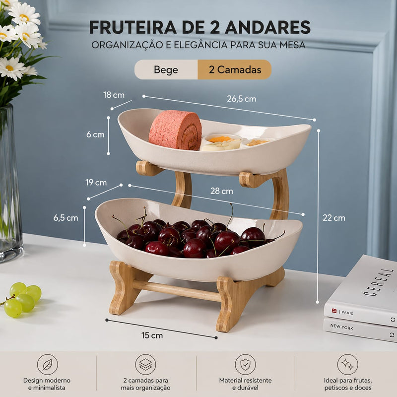 Fruteira Premium Multiuso 2 ou 3 andares