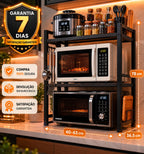 Rack Metálico Multiuso Ajustável para Cozinha - Entrega Grátis