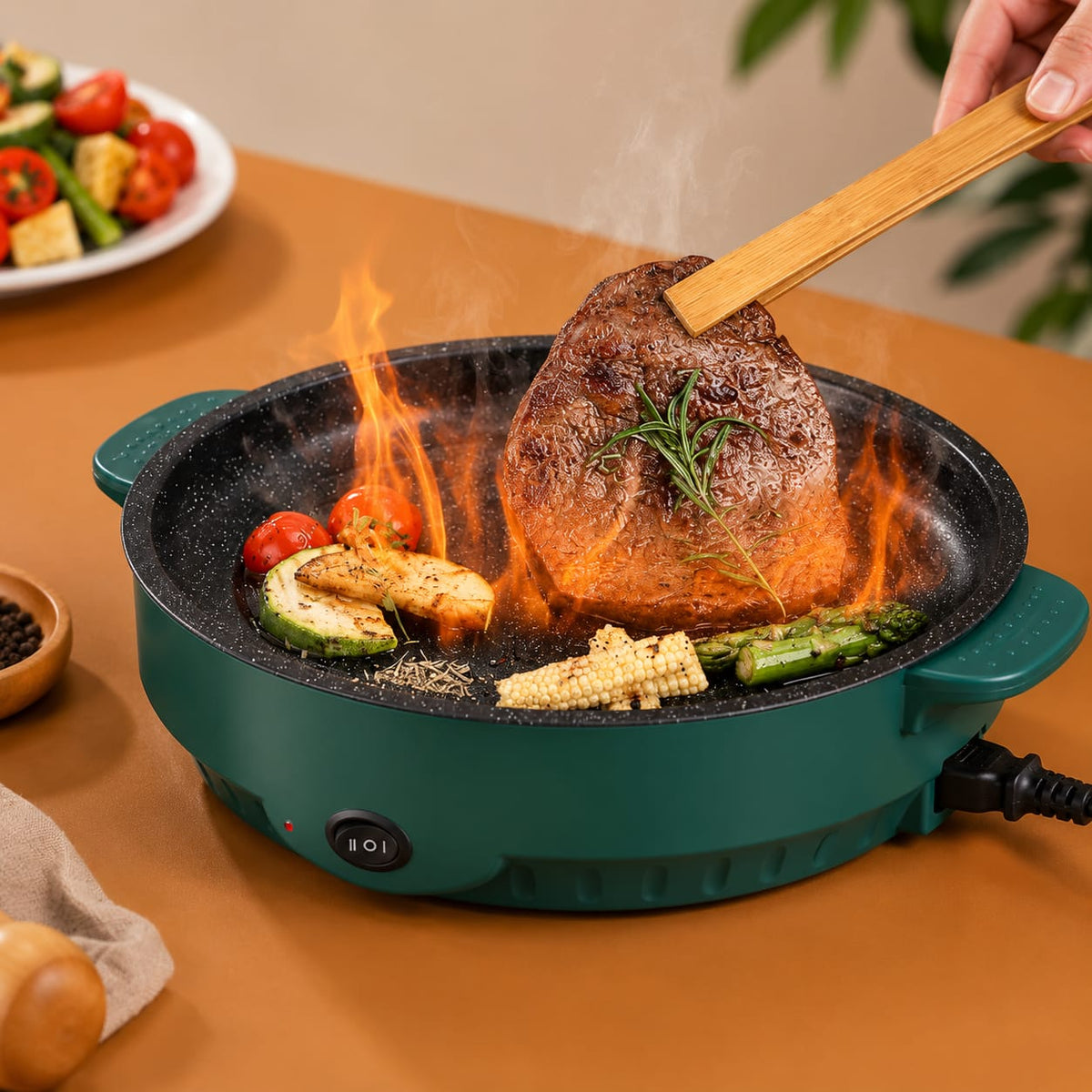 Frigideira Elétrica Antiaderente Grill - Entrega Grátis