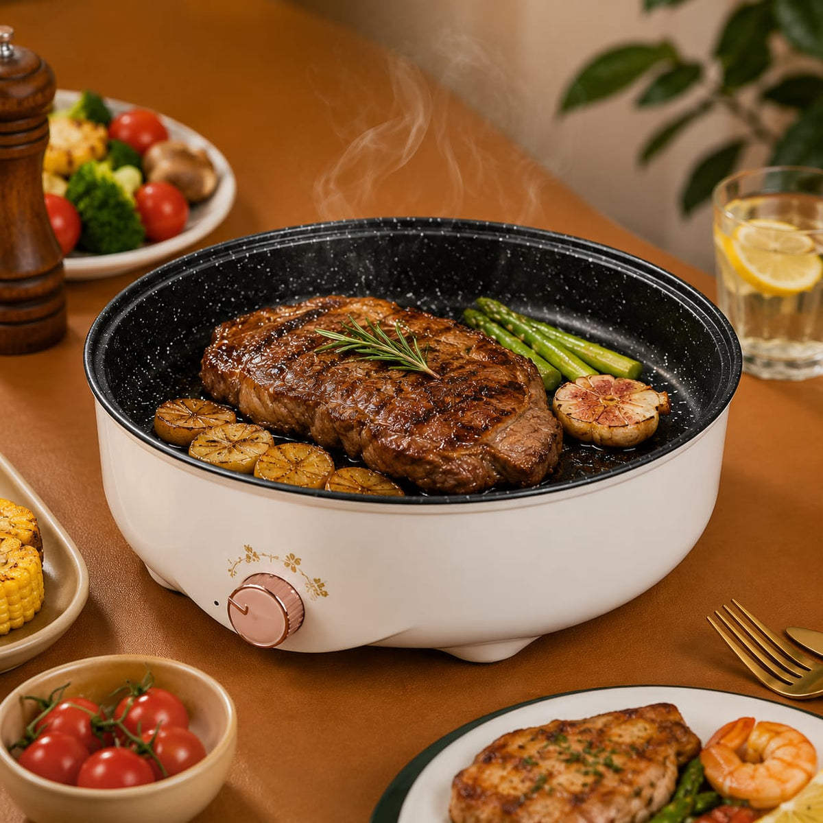 Frigideira Elétrica Antiaderente Grill - Entrega Grátis