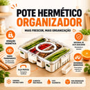 Pote Hermético Organizador com 4 Divisórias - 3,9 L