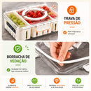 Pote Hermético Organizador com 4 Divisórias - 3,9 L