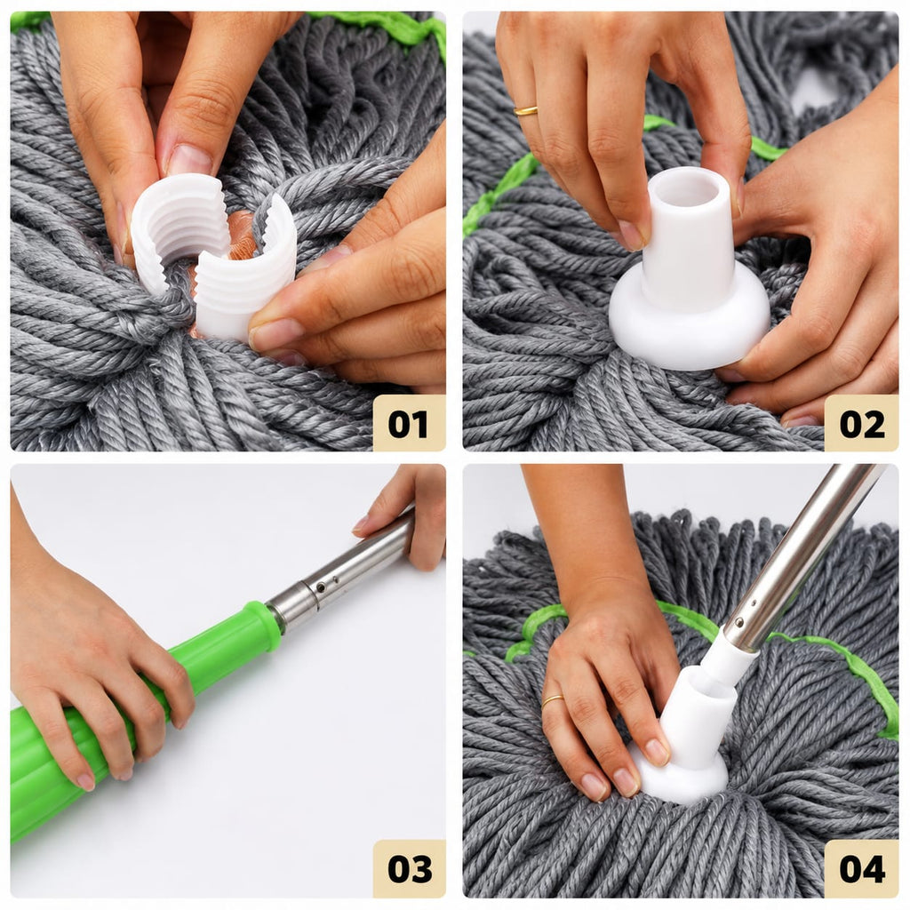 Esfregão 2 em 1 Giratório Automático Com Desidratação Perfeito Para Limpeza Completa - Entrega Grátis