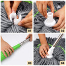 Esfregão 2 em 1 Giratório Automático Com Desidratação Perfeito Para Limpeza Completa