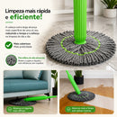Esfregão 2 em 1 Giratório Automático Com Desidratação Perfeito Para Limpeza Completa