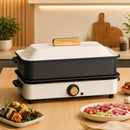 Chapa Elétrica Grill Multifuncional Antiaderente/ Churrasqueira com tampa