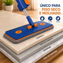 Kit Completo de Limpeza Inteligente - 9 Peças (Esfregão e Balde Dobrável com Raspador de Desaguamento)