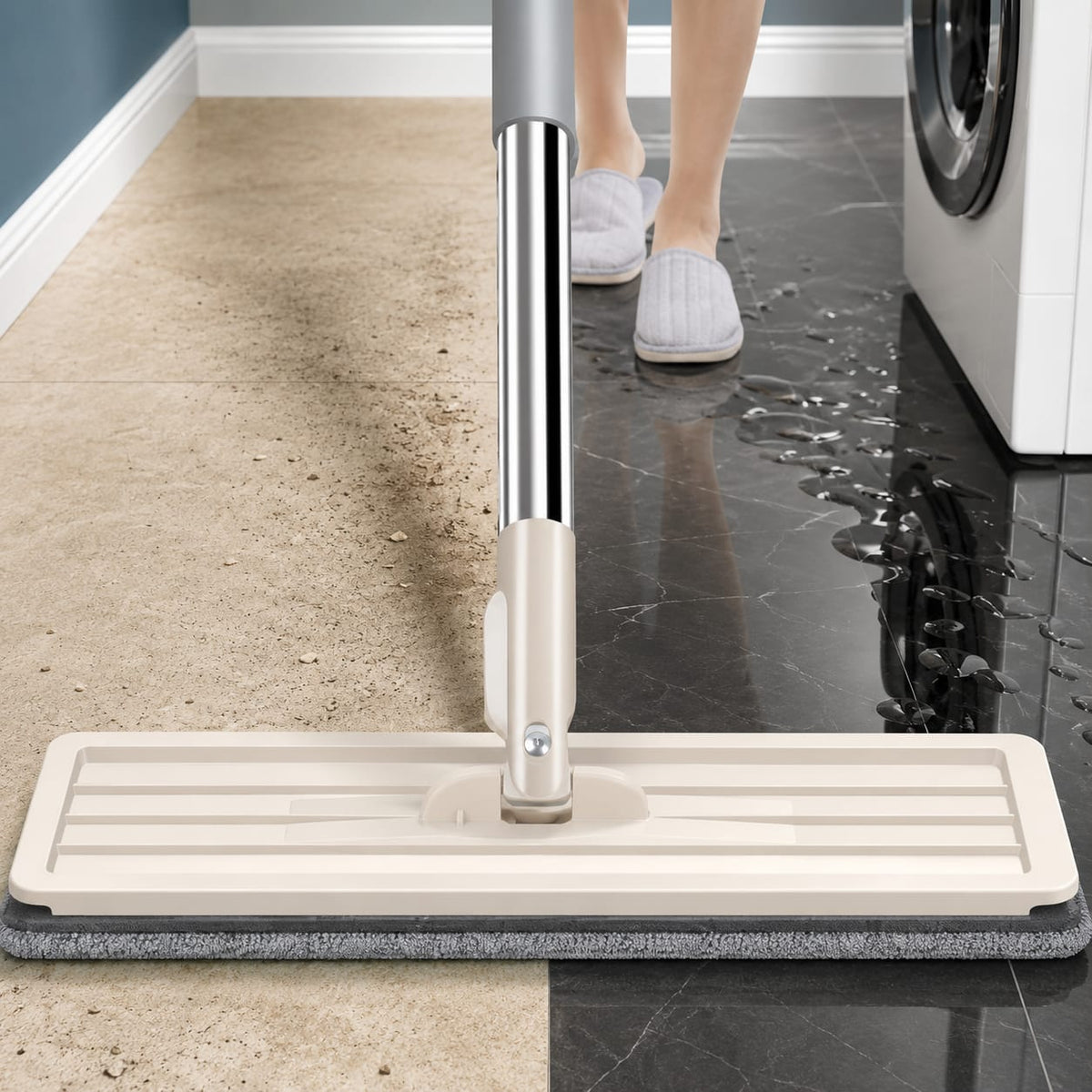 Flat Mop Esfregão Giratório com Balde - Entrega Grátis