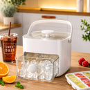 Dispenser De Gelo com 2 Gavetas e Botão Ejetor de Cubos com Capacidade de 48 Cubos de Gelo
