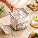 Dispenser De Gelo com 2 Gavetas e Botão Ejetor de Cubos com Capacidade de 48 Cubos de Gelo