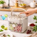 Dispenser De Gelo com 2 Gavetas e Botão Ejetor de Cubos com Capacidade de 48 Cubos de Gelo