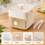 Dispenser De Gelo com 2 Gavetas e Botão Ejetor de Cubos com Capacidade de 48 Cubos de Gelo - Entrega Grátis