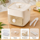 Dispenser De Gelo com 2 Gavetas e Botão Ejetor de Cubos com Capacidade de 48 Cubos de Gelo