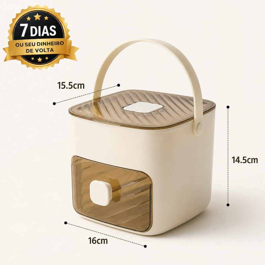 Dispenser De Gelo com 2 Gavetas e Botão Ejetor de Cubos com Capacidade de 48 Cubos de Gelo - Entrega Grátis