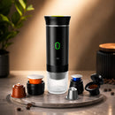 Cafeteira Portátil 3 em 1 - Expresso Elétrica Recarregável para Cápsulas e Café Moído