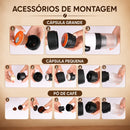 Cafeteira Portátil 3 em 1 - Expresso Elétrica Recarregável para Cápsulas e Café Moído