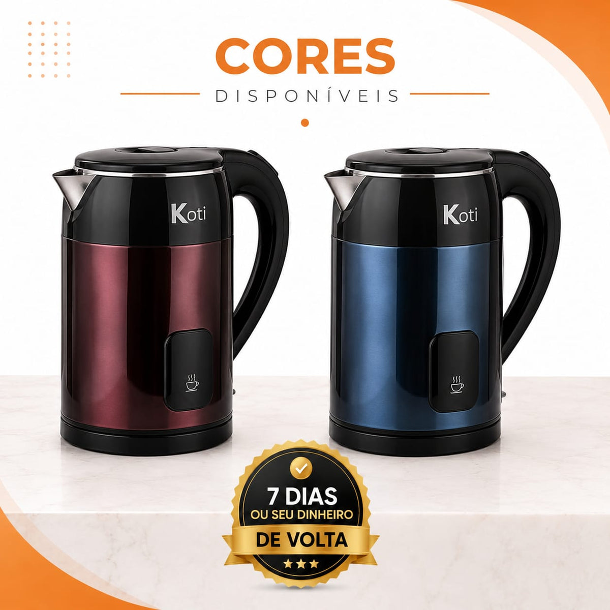Chaleira Elétrica Inox 1.8L - Entrega Grátis