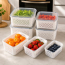 Kit Recipientes para Separar e Conservar Frutas e Verduras Próprios para Geladeira