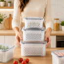 Kit Recipientes para Separar e Conservar Frutas e Verduras Próprios para Geladeira
