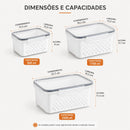 Kit Recipientes para Separar e Conservar Frutas e Verduras Próprios para Geladeira