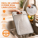 Tábua de Corte em Aço Inoxidável Antimofo 36 cm
