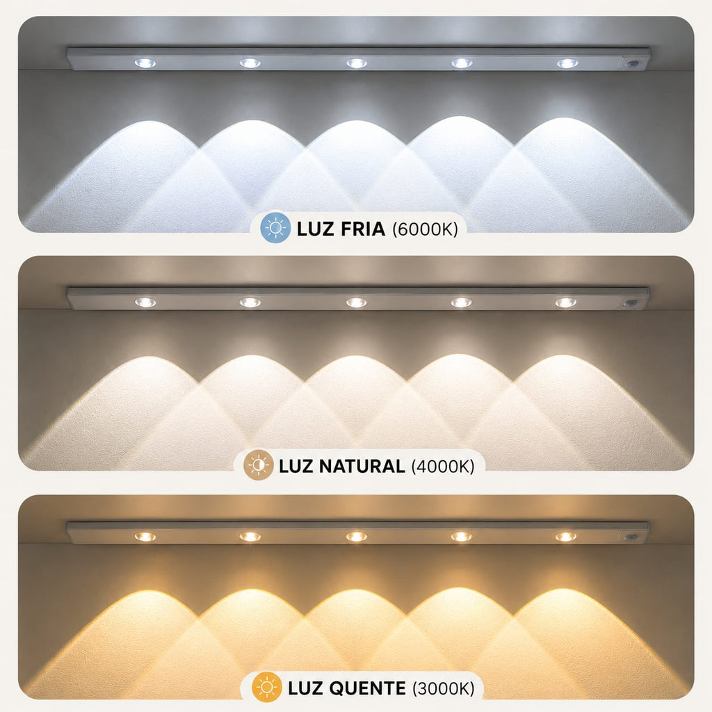 Lâmpada LED Inteligente em 3 Cores Recarregável - Entrega Grátis
