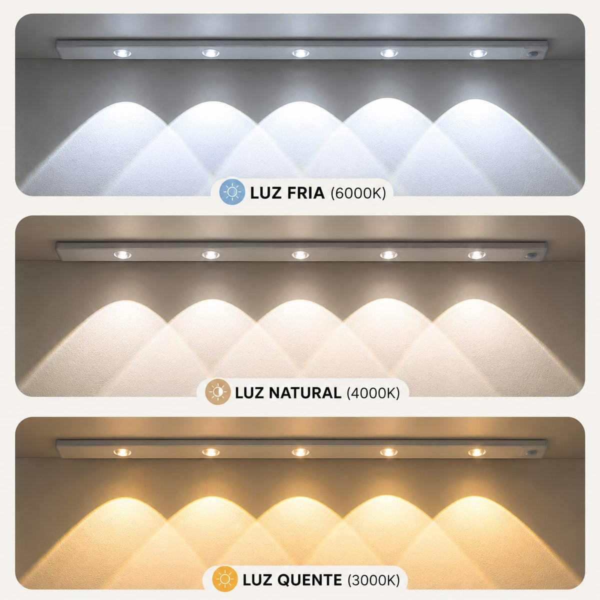 Lâmpada LED Inteligente em 3 Cores Recarregável - Entrega Grátis