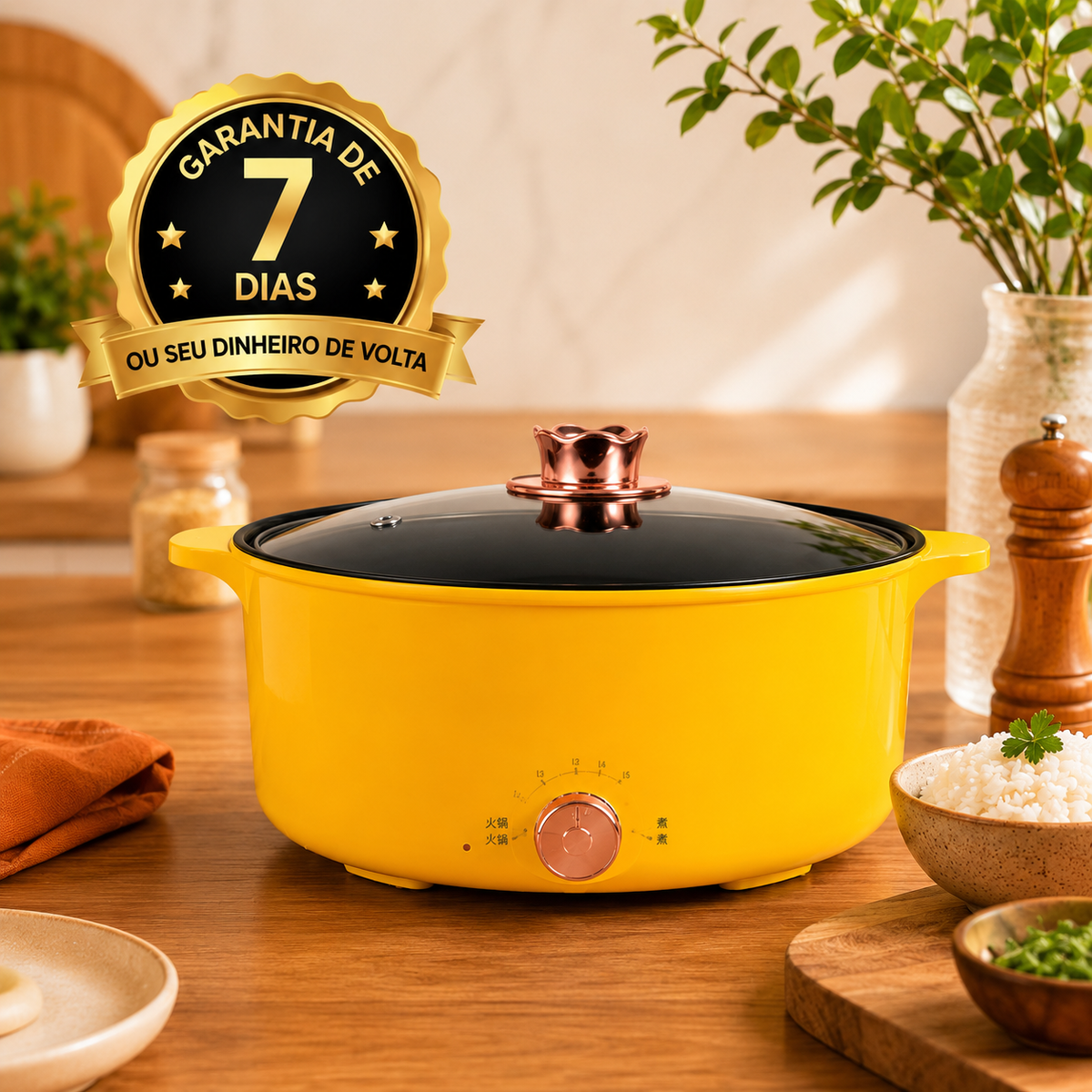 Panela de Arroz Elétrica Multifuncional 3,3 L - Entrega Grátis
