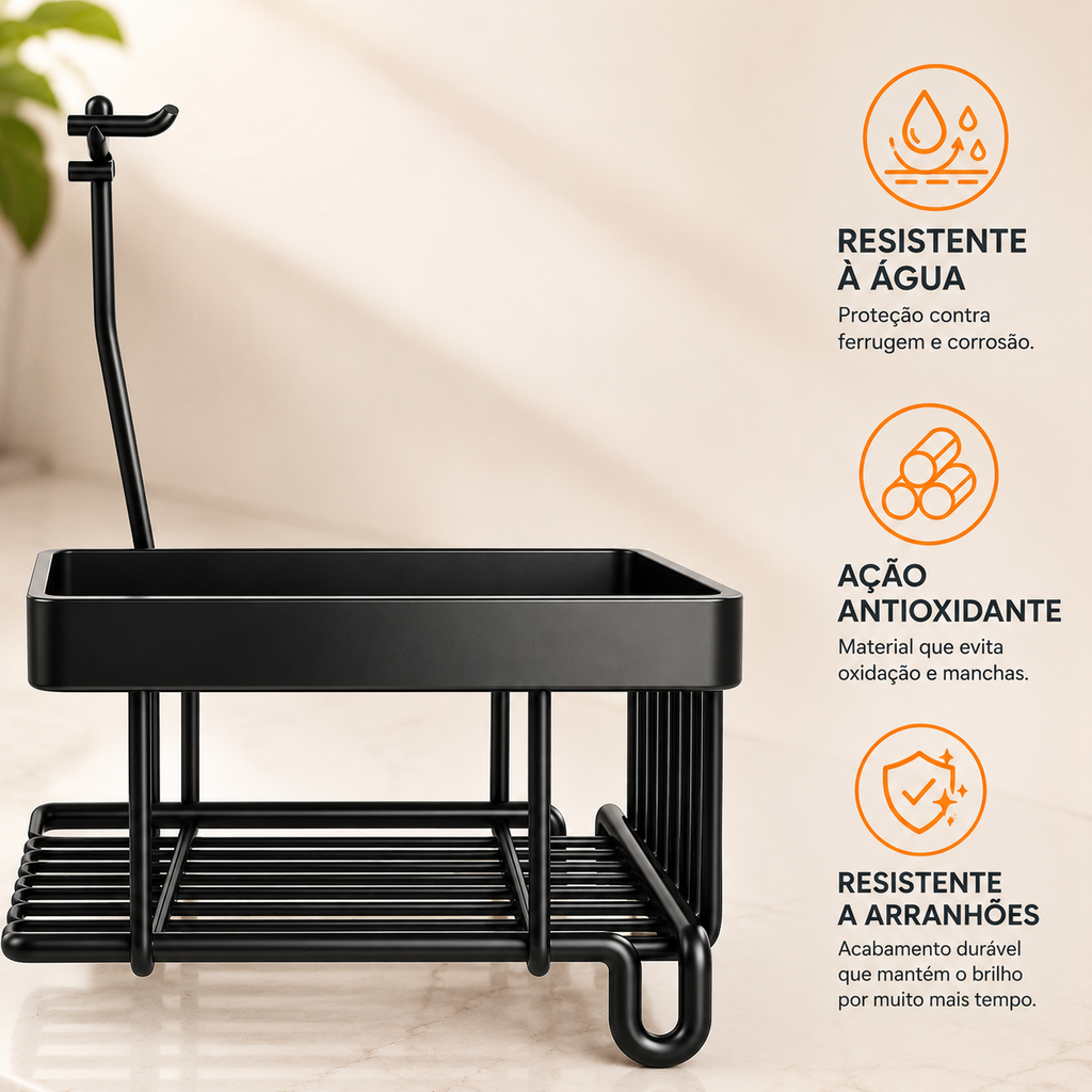 Escorredor de Louças Em Aço Carbono Anti-Ferrugem - Entrega Grátis