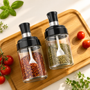 Kit Porta Temperos e Condimentos de Vidro com Tampa e Colher Embutida