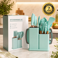 Conjunto de Facas e Utensílios de Cozinha com 19 Peças
