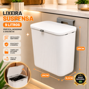 Lixeira de Cozinha Suspensa 9 Litros com Tampa