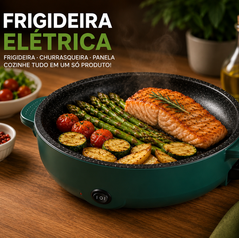 Frigideira Elétrica Antiaderente Grill